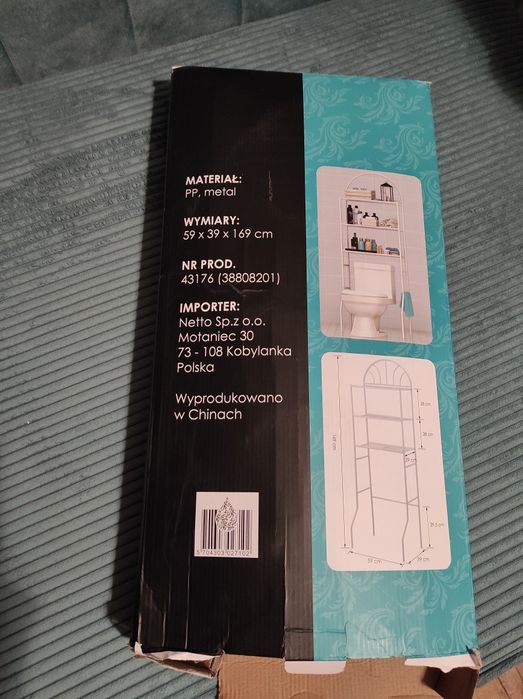 Regał nastawny nad pralkę WC półki metalowy regał łazienkowy