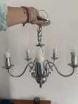 Srebna lampa sufitowa