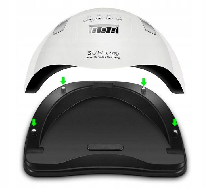 Lampa Uv Led do Paznokci Mocna do Żeli Hybryd Hybrydy Sun X7 220W LCD
