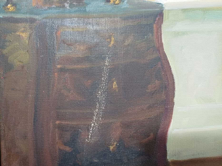 Stary obraz na płótnie Edith Gert .