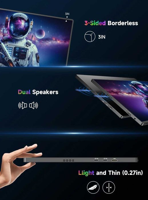 Портативний монітор UPERFECT UColor T6 16'' 4K 1200 nits IPS USB-C