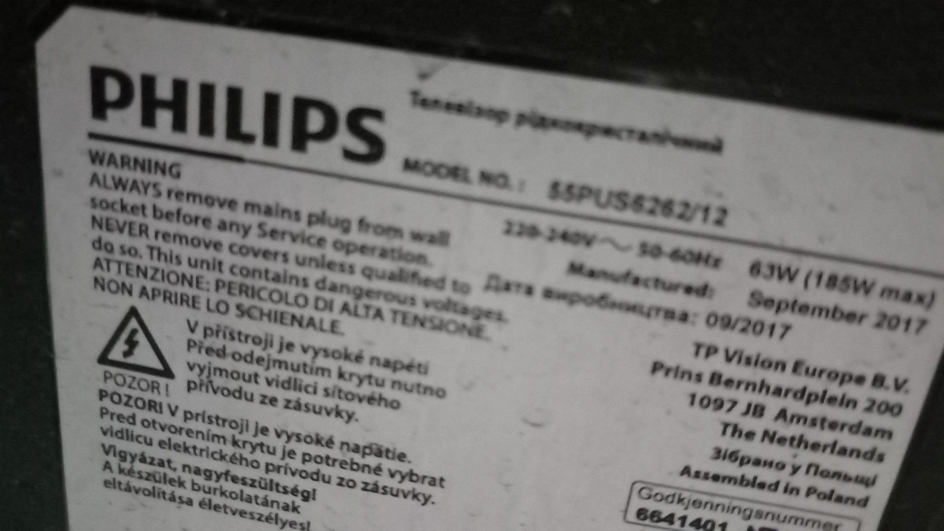 Telewizor Philips 58" Amblilight matryca cała