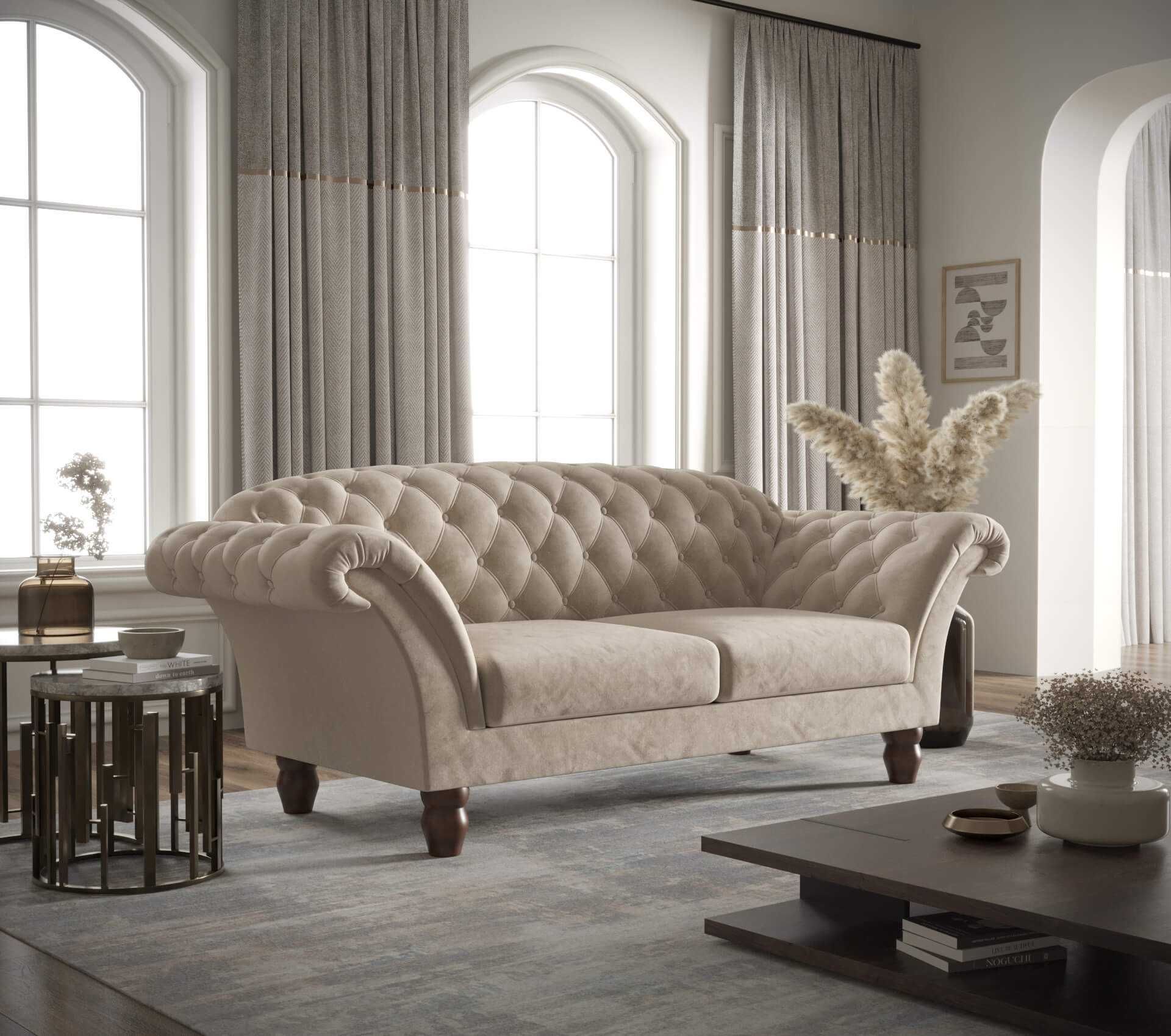 Sofa Royal Chesterfield Dwuosobowa Glamour VeroLux