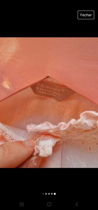 Vestido bordado inglês