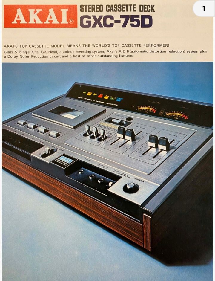 Akai GXC-75D --> Stereo Deck Cassette