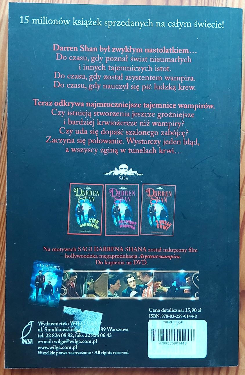 Książka "Tunele krwi" Darren Shan