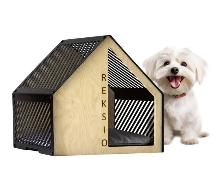 Wood Fun Furry Lodge - domek, legowisko dla psa, kolor czarny