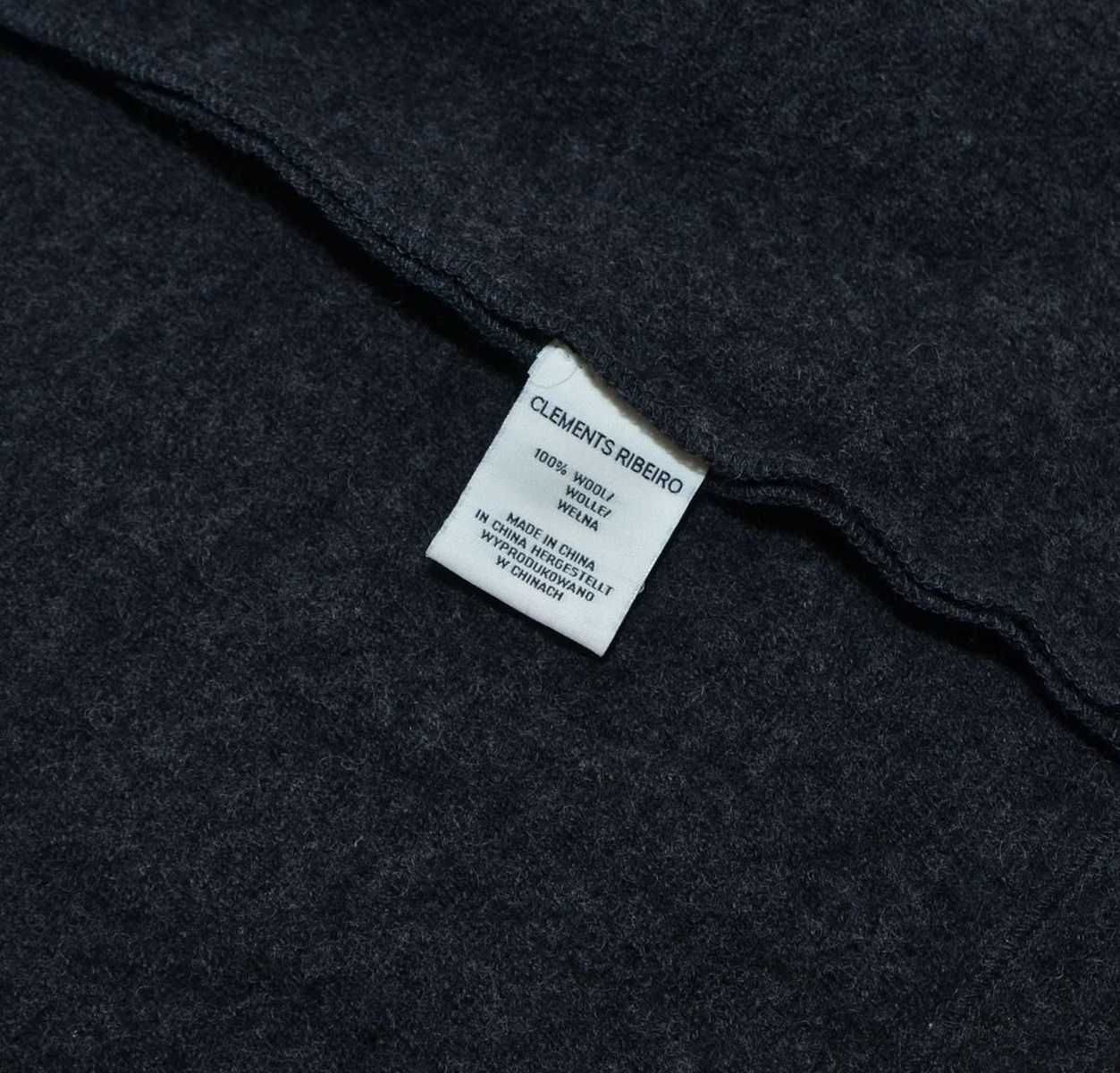 Narzuta długi sweter płaszcz z wełny 100% wool szary r.38 S
