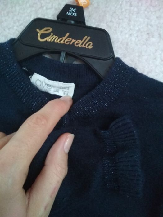 Кофта кофточка Свитер балеро темно синя OVS 104 р