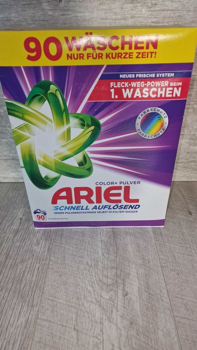 Wyprzedaż Oryginalny Niemiecki Proszek do prania Ariel Kolor 90 Prań