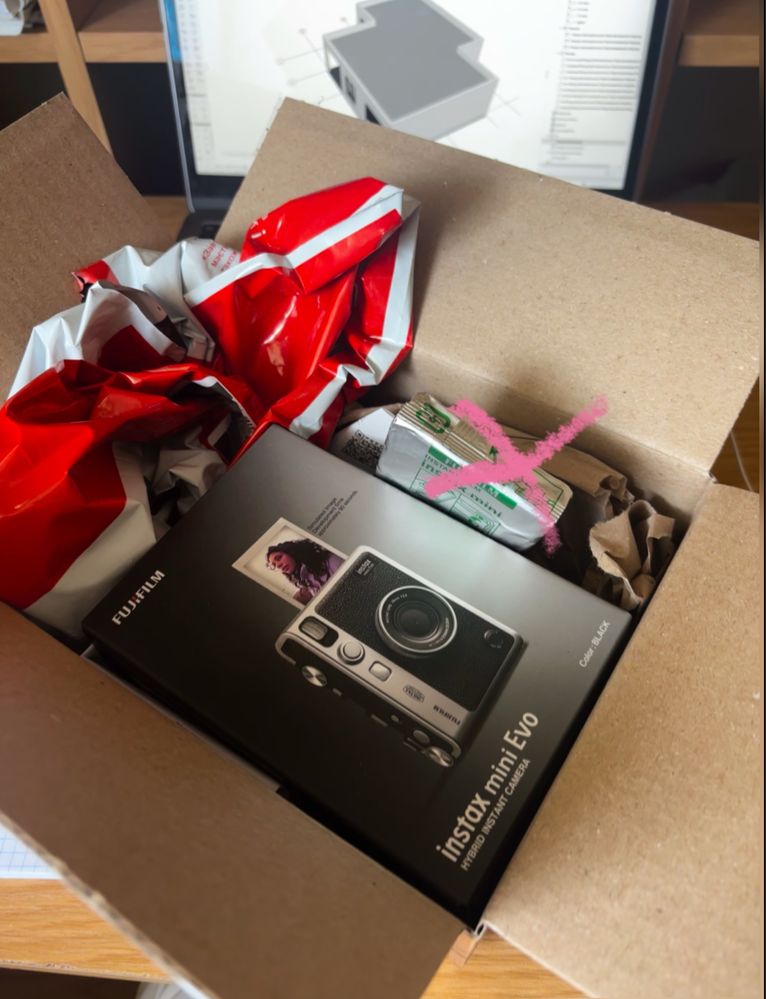 Fujifilm INSTAX mini EVO hybrit black silver камера миттєвого друку