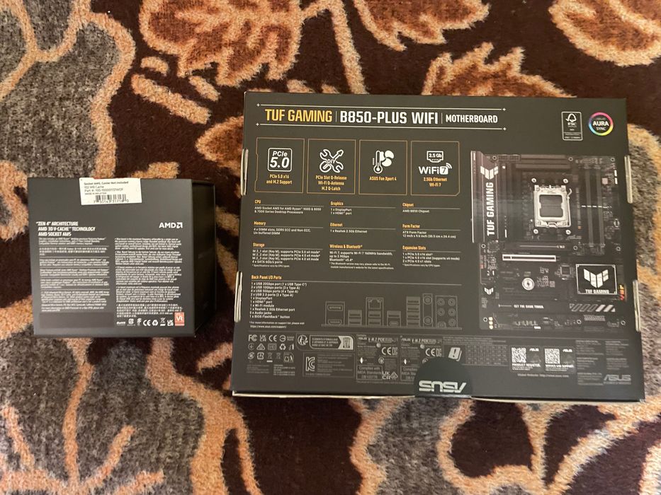 Крутий комплект AMD Ryzen 5 7600x3d + Asus TUF Gaming B850 plus WiFi