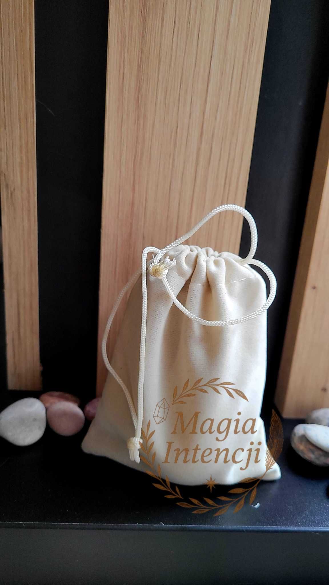 Buteleczka z intencją amulet kamienie  suszone kwiaty rękodzieło