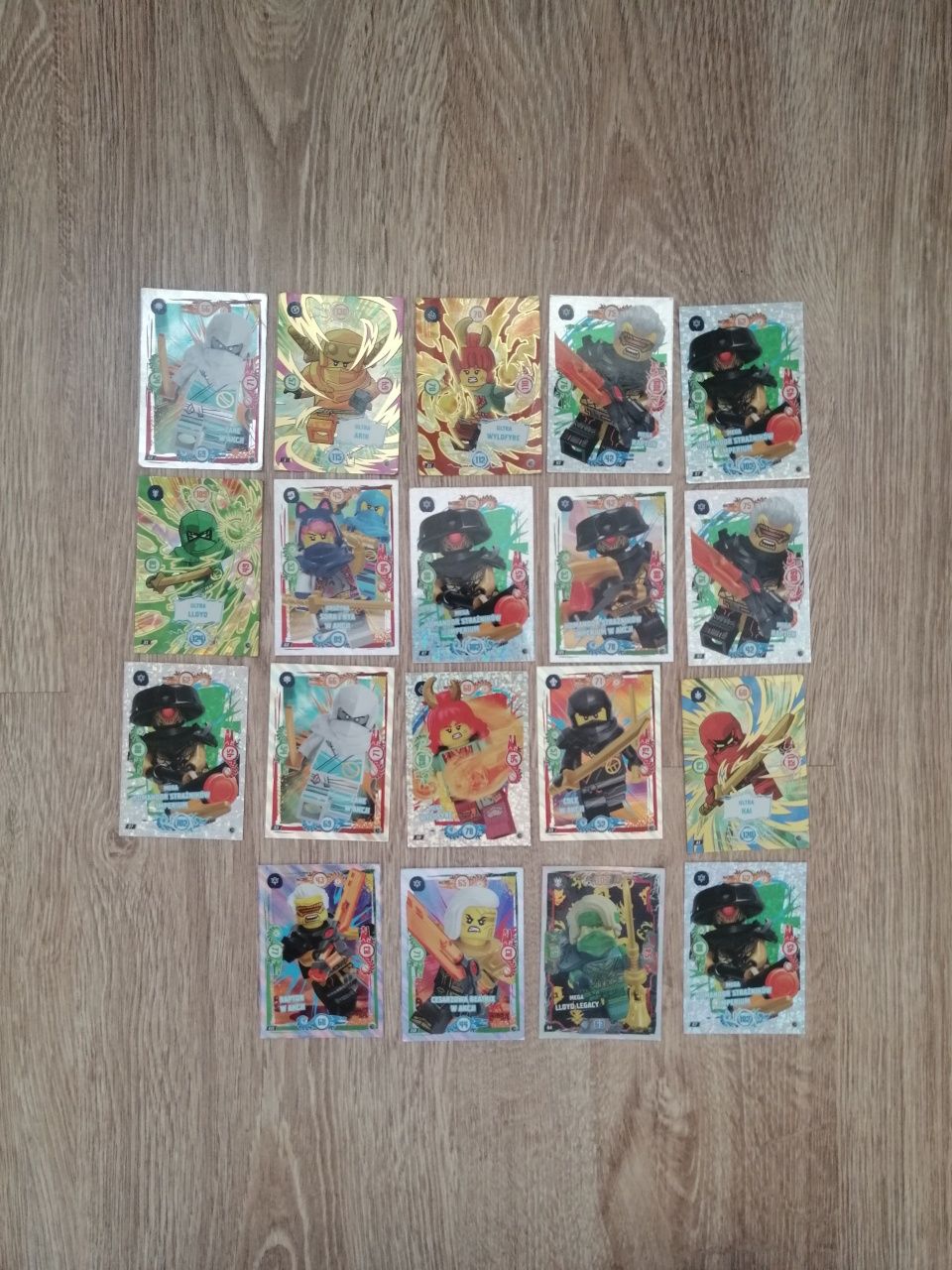 92 karty lego ninjago seria 9,9NP i 10