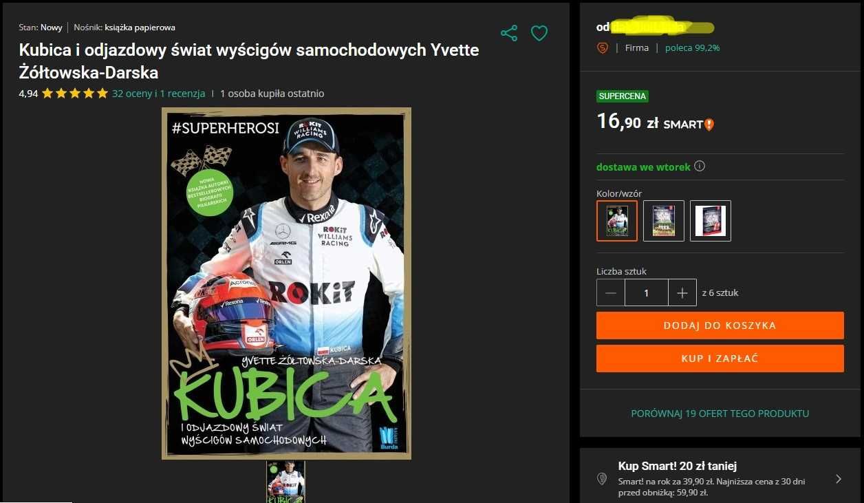 NOWA Książka ,,KUBICA i Odjazdowy świat wyścigów samochodowych''