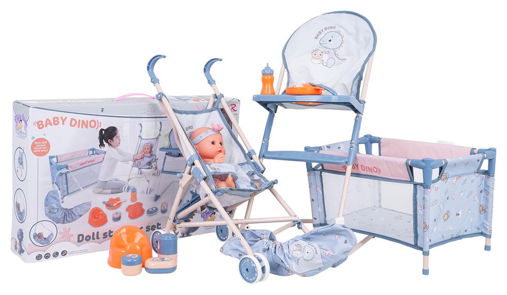 Mega Zestaw Dinuś Z Lalką + Akcesoria
