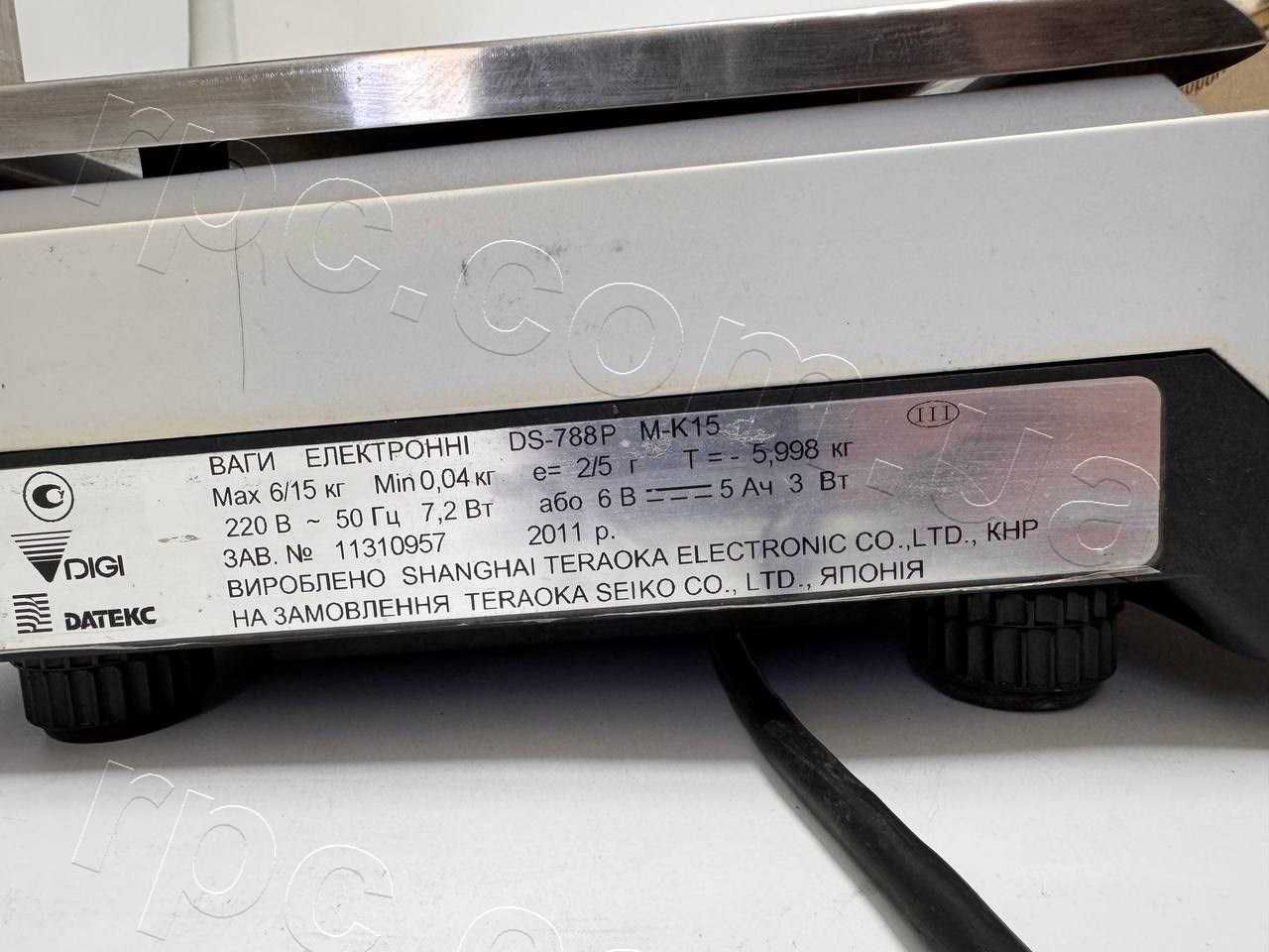 Ваги торгові електронні Digi DS-788P, Digi DS-788B 15 кг