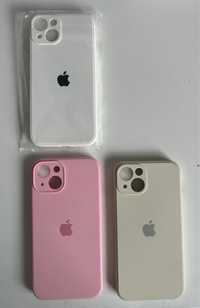 Etui iphone 13 rozowe biale bezowe zestaw
