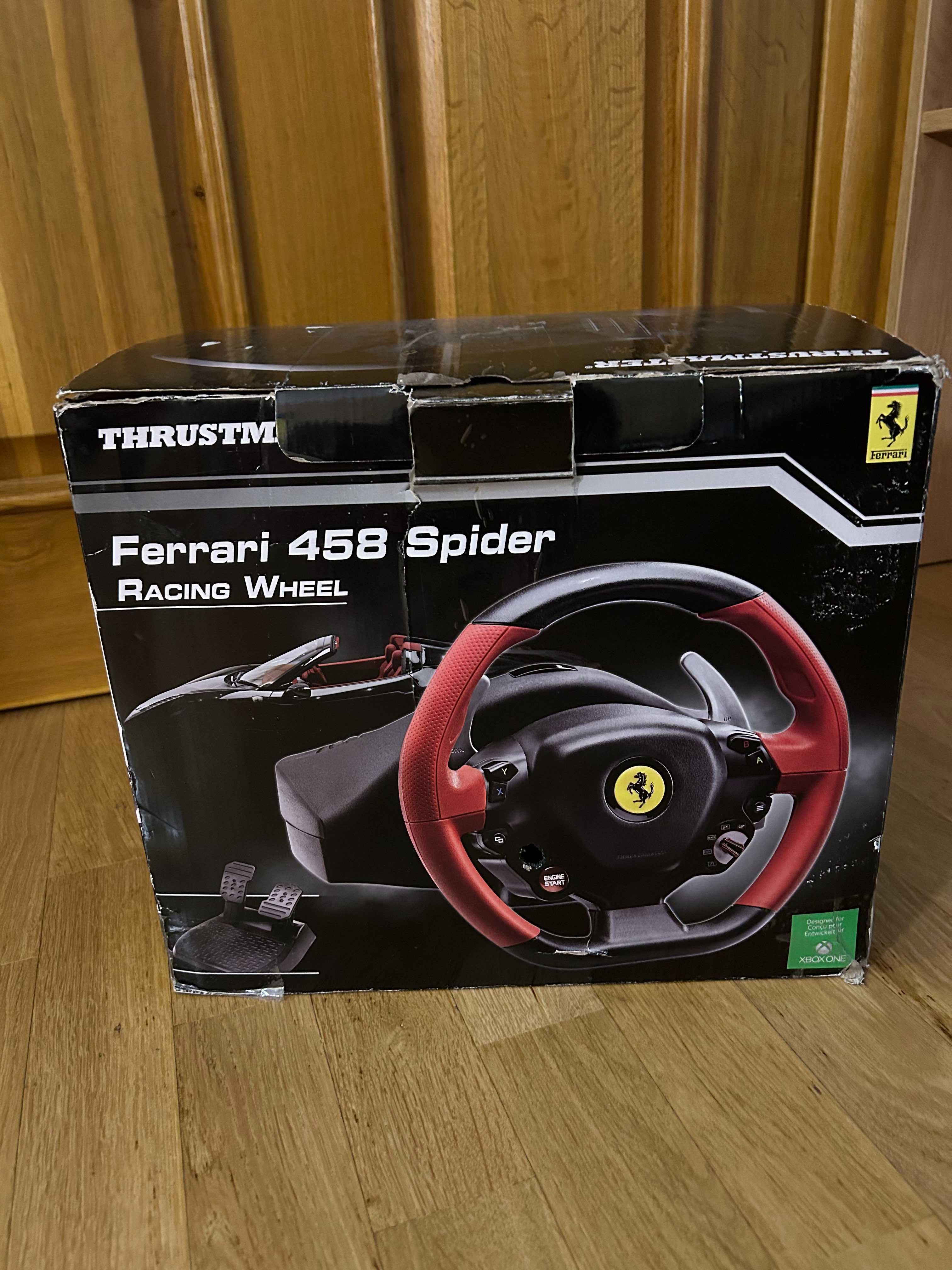 Руль игровой Ferrari 458 Spider к приставке и компьютеру с педалями