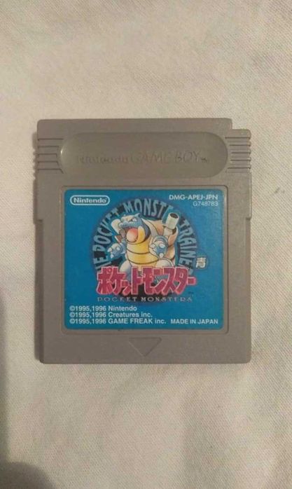 pokemon blue japońskie pocket monsters gra nintendo gameboy