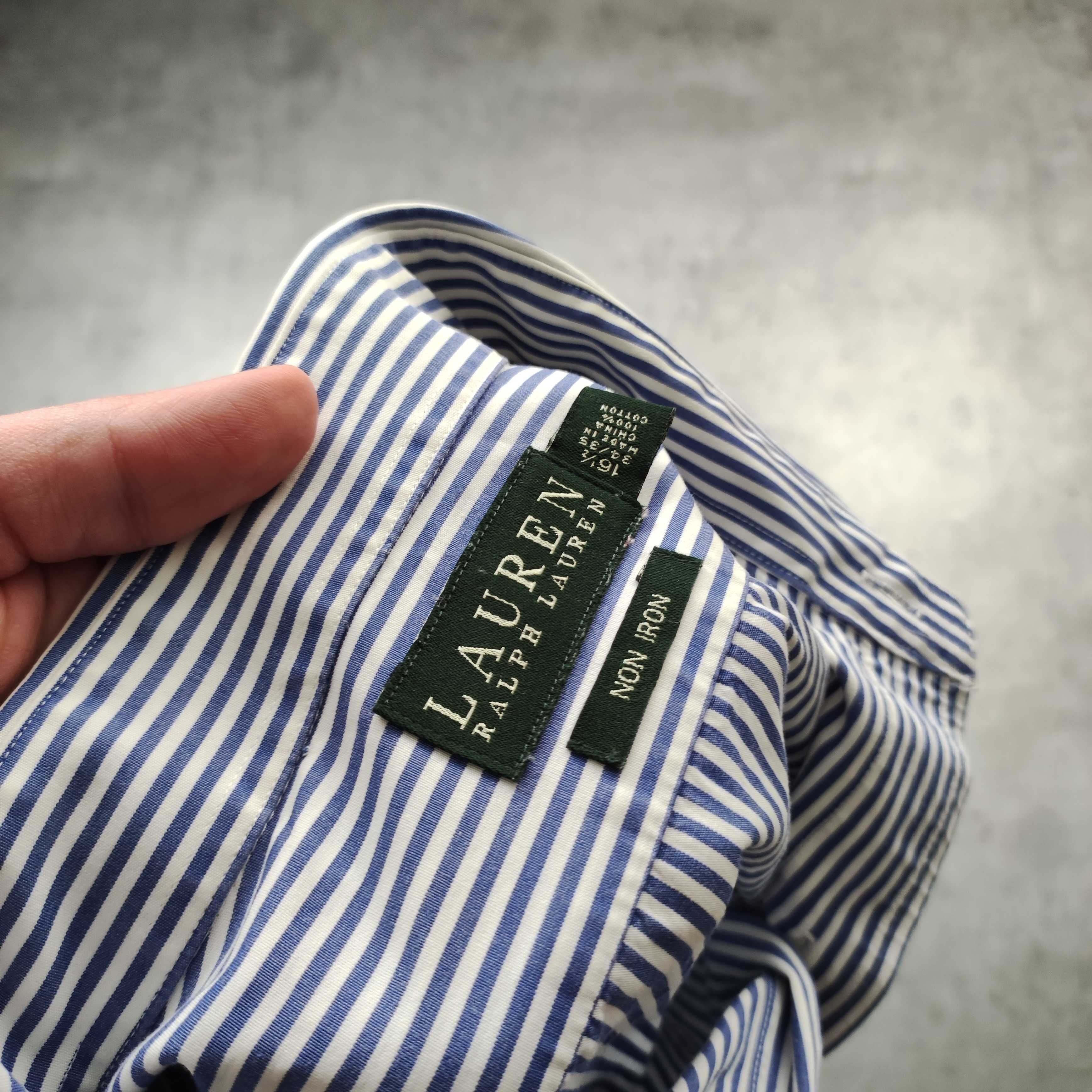 MĘSKA Koszulka PREMIUM Elegancka Paski Garnitur Polo Ralph Lauren RL
