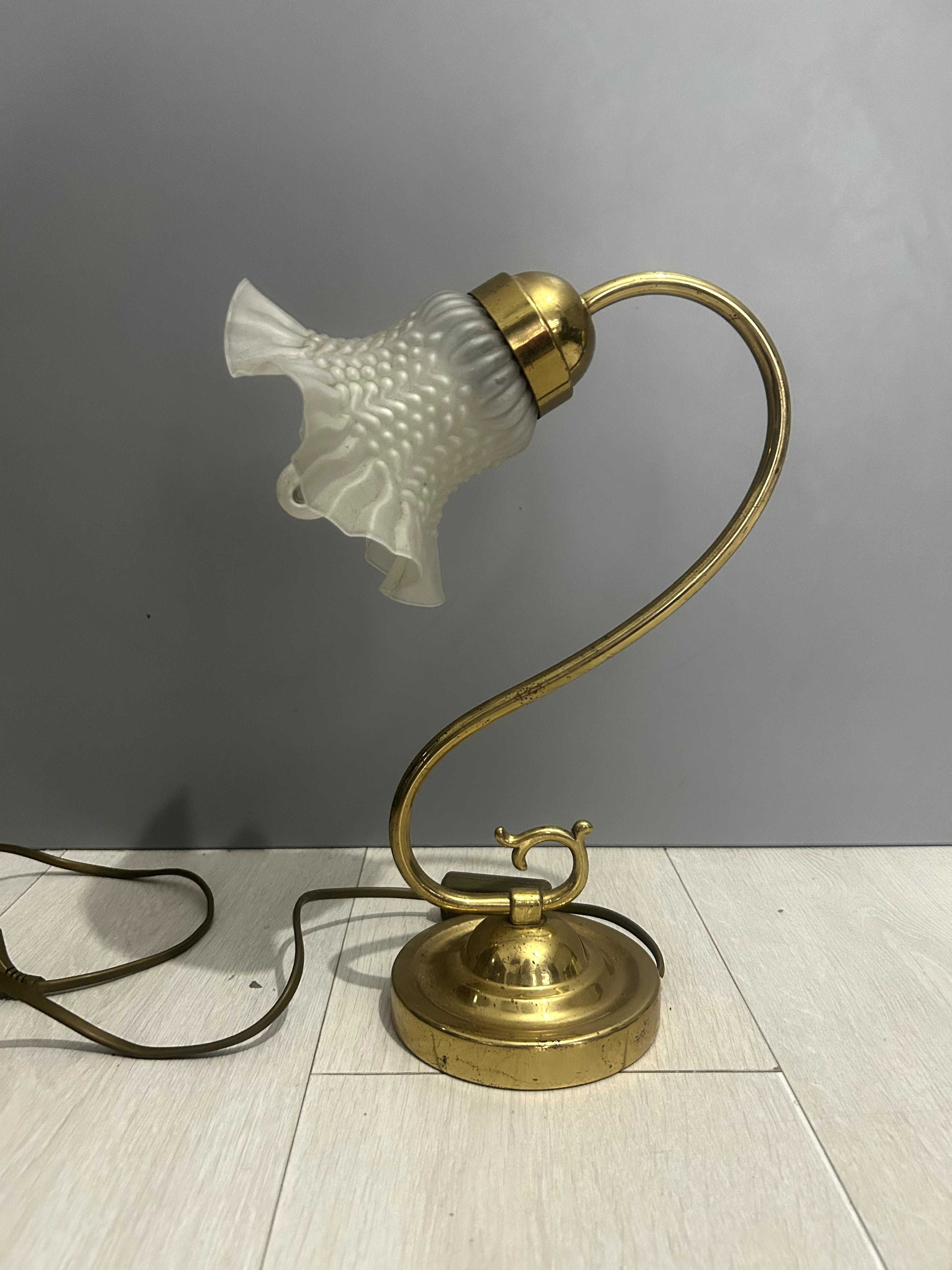Lampka stołowa pozłacana Retro