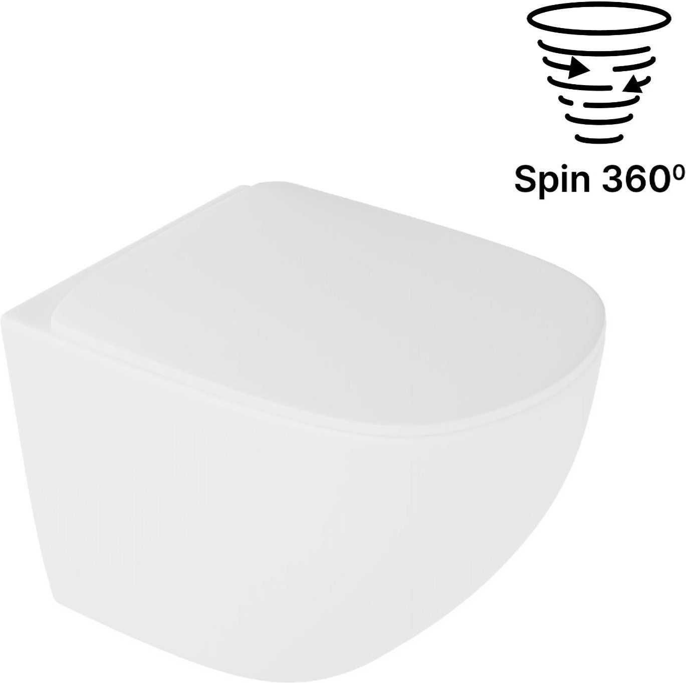 Misa wc z wolno. klapa excellent  Luqa 48cm biala polysk