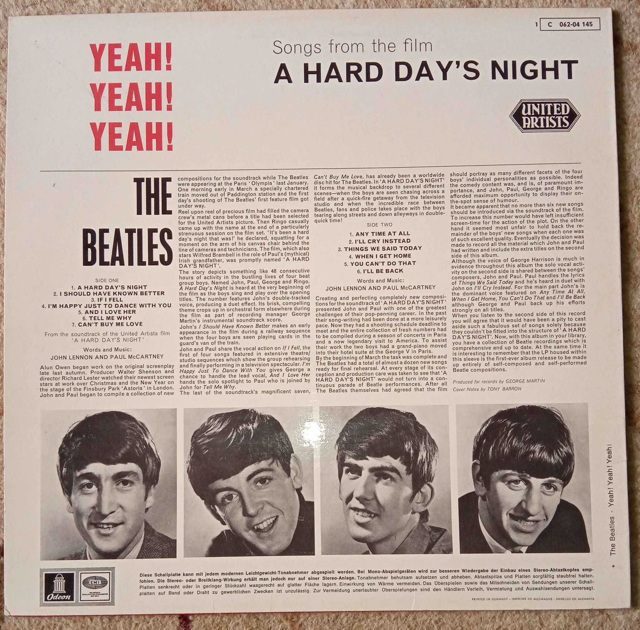 The Beatles ‎– Yeah! Yeah! Yeah! (A Hard Day's Night)