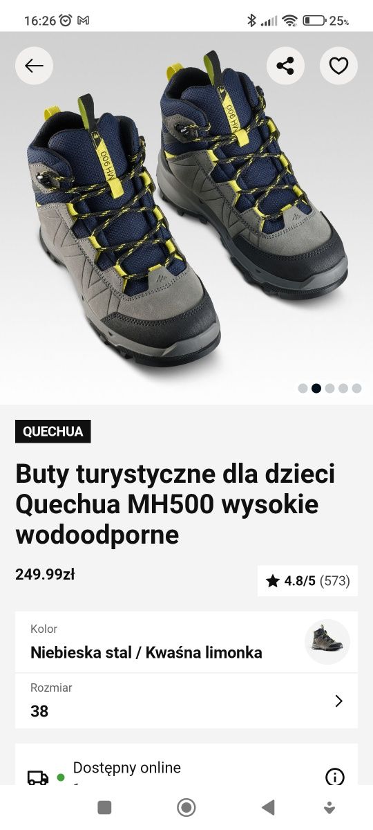 Buty trekkingowe turystyczne wysokie