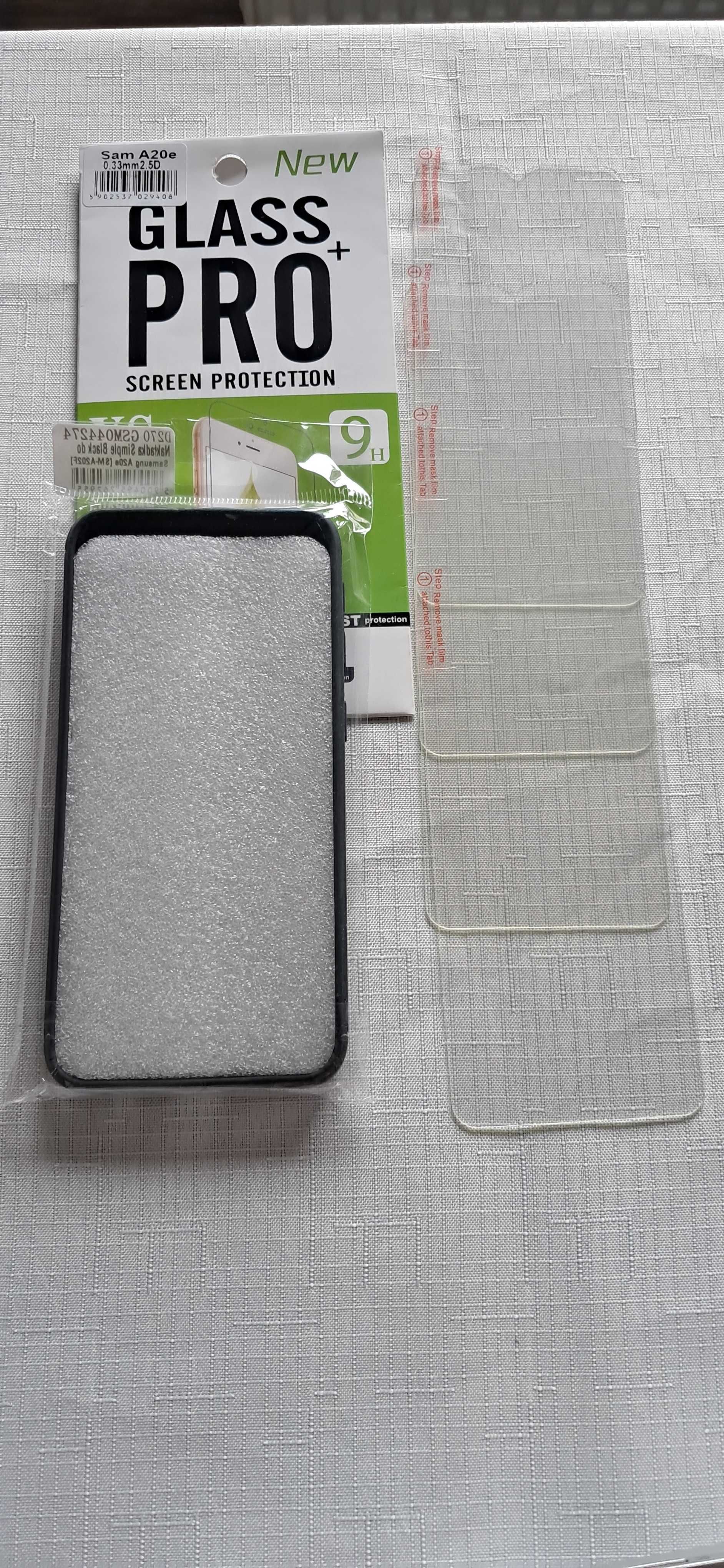 Samsung A20e  Etui + 4x szkło hartowane