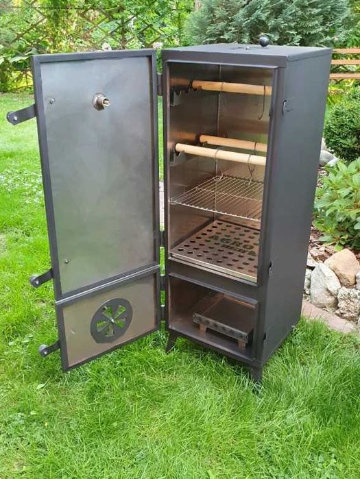 Wędzarnik ogrodowy, wędzarnia, smoker metalowa solidna od ręki