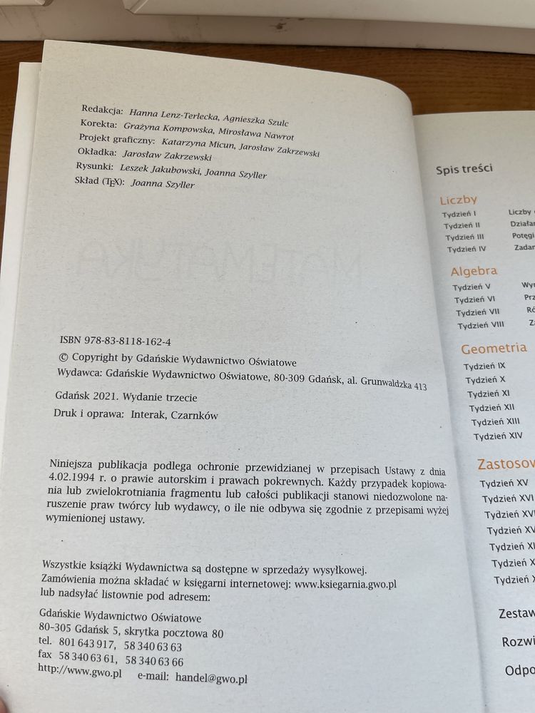 GWO Matematyka Kalendarz Ósmoklasisty
