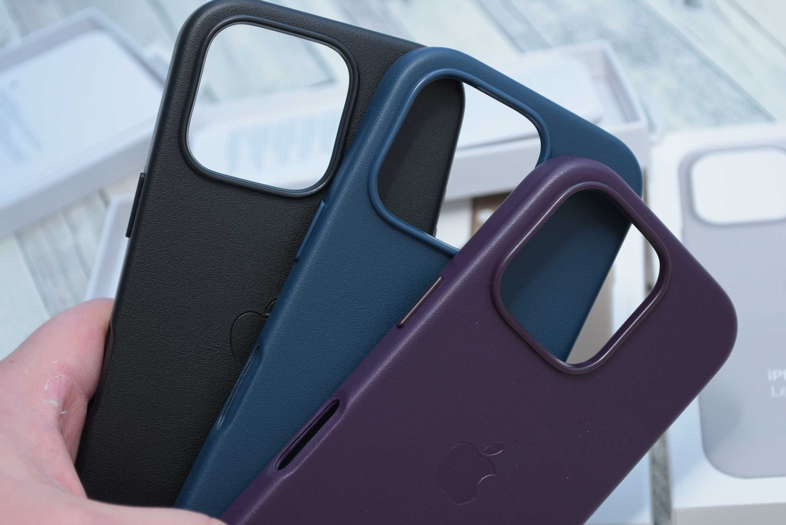 Кожаный чехол Leather Case iphone 14 15 16e pro max magsafe animation