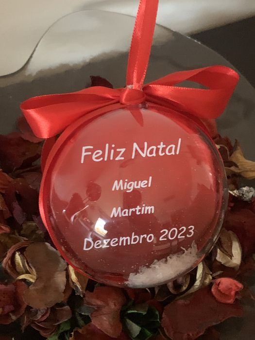 Bola Natal Acrilico Diametro 10 cm