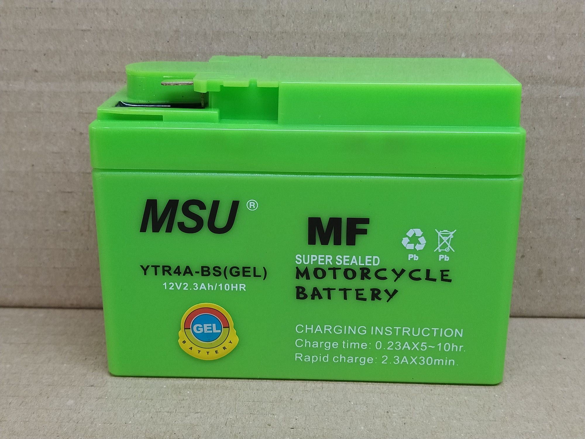 Аккумулятор мопеда/скутера АКБ GEL 2.3А HONDA/SUZUKI/YAMAHA "MSU"