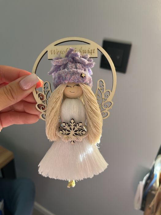 Dekoracje świąteczne Ozdoba choinkowa aniołek hand made