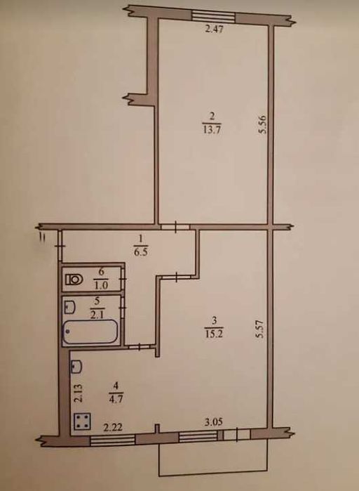 2 кімнатна квартира