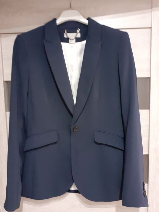 Marynarka żakiet H&M granatowy 36 jak nowy