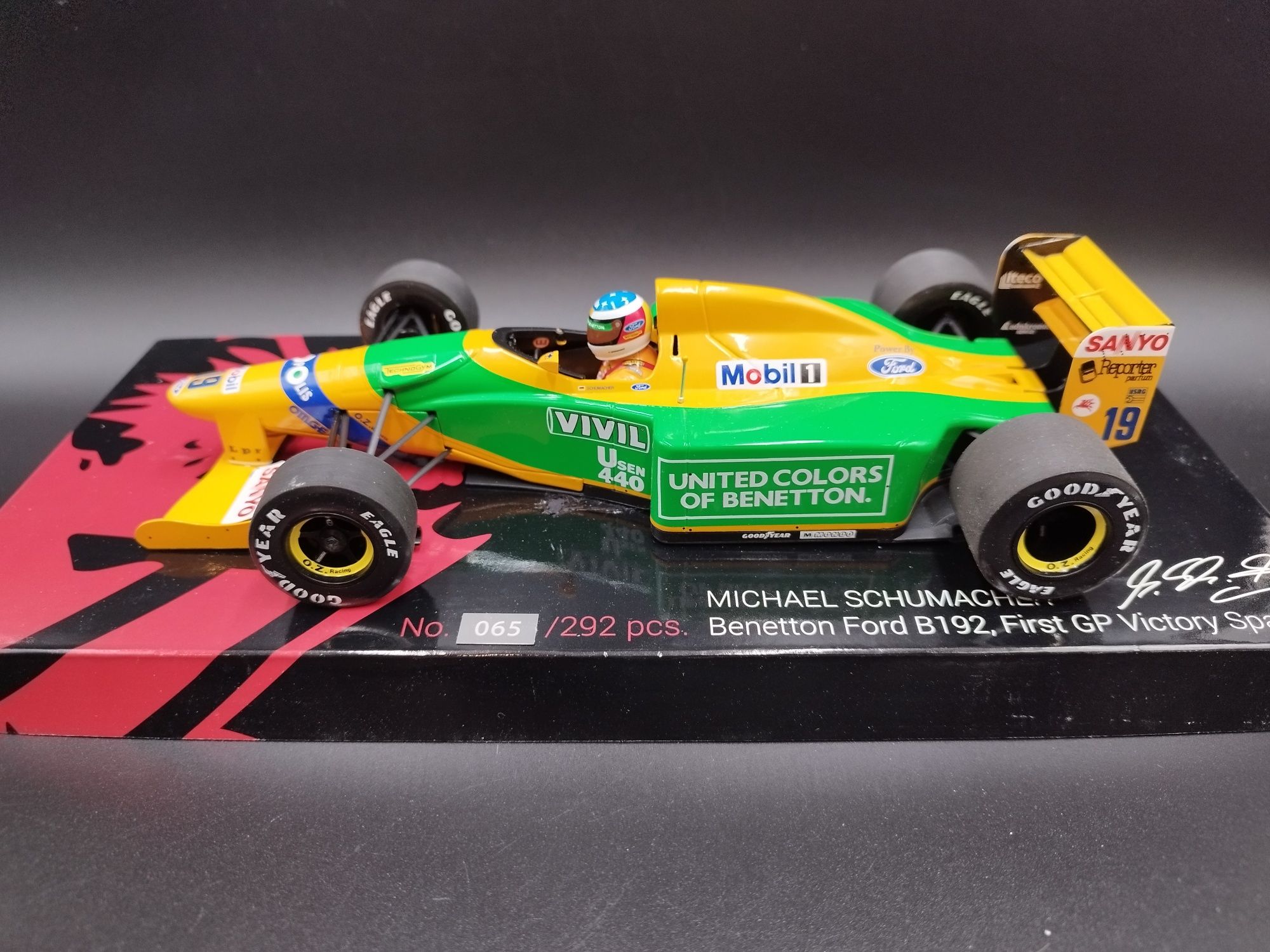 1:18 Minichamps Benetton Ford B192 M.Schumacher Champion 1992 limit292