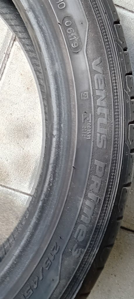 Sprzedam 4 Opony letnie Hankook Ventus Prime 3 Rozm 215/45/18