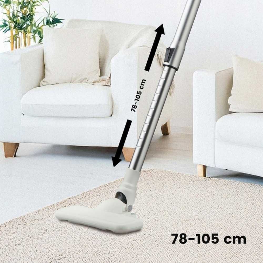 MOCNY Odkurzacz PIONOWY domowy bezworkowy 600W filtr HEPA lekki BIAŁY