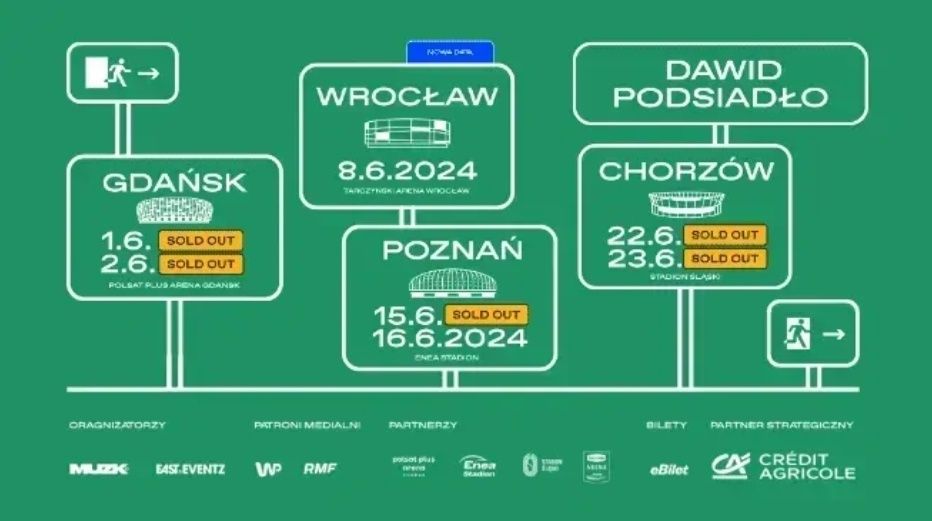 Bilety Dawid Podsiadło Chorzów 22.06