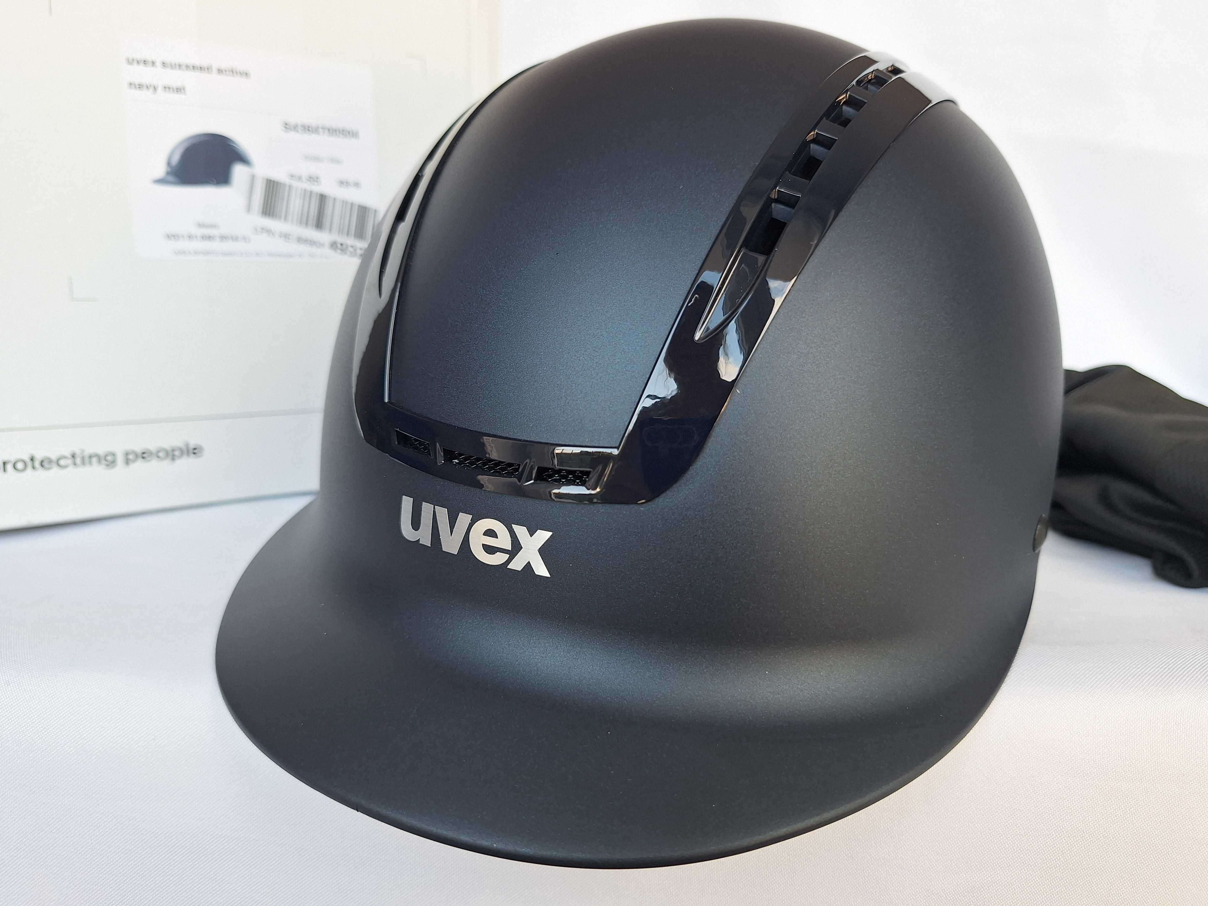 Kask jeździecki toczek Uvex Suxxeed Active Navy Mat XS/S 54-55cm