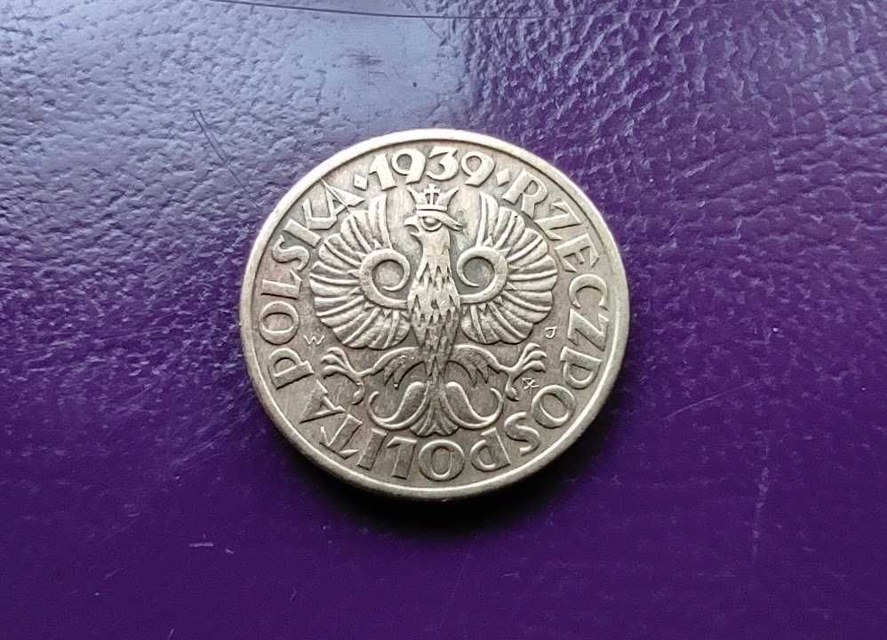 Moneta II RP - 1 grosz 1939 - Brąz- Rzadka/Piękna !