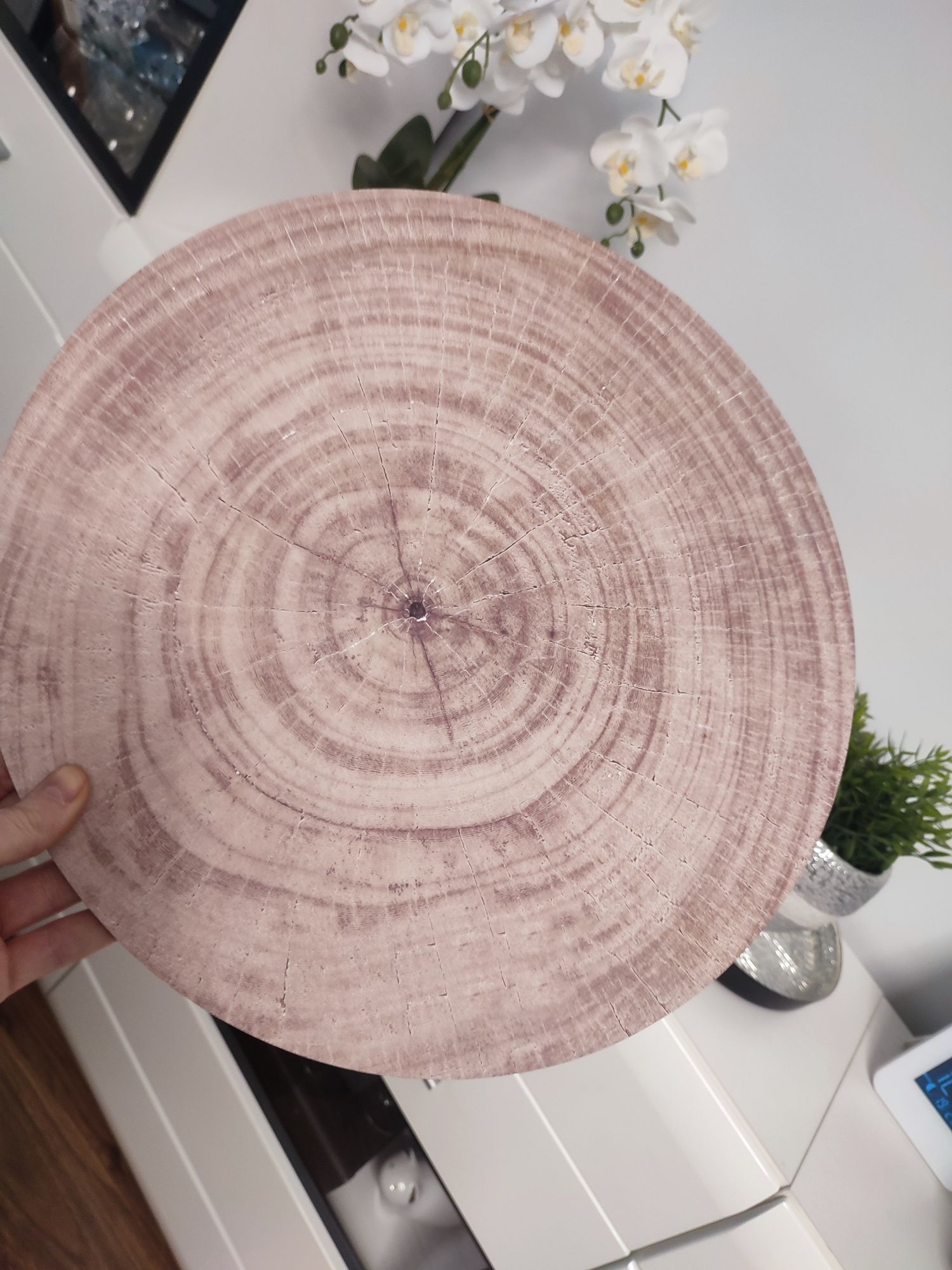 Podkładka mata ochronna na stół motyw plaster drewna średnica 38cm