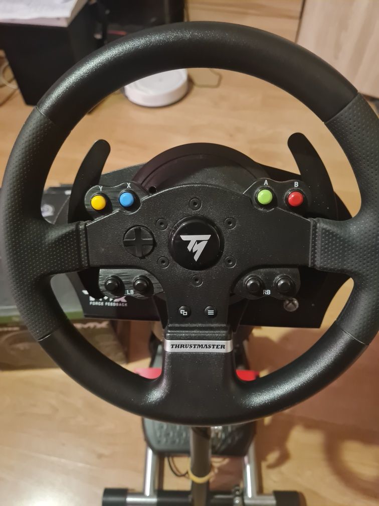 Zestaw kierownia thrustmaster tmx force feedback  stojak wheel standPr