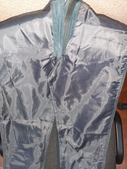 Штаны женские 46р серые кожа и стрейч