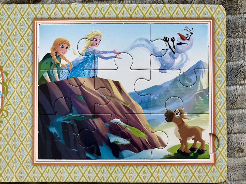 Książka puzzle Kraina Lodu, Frozen, Anna i Elsa, puzzlowa książeczka