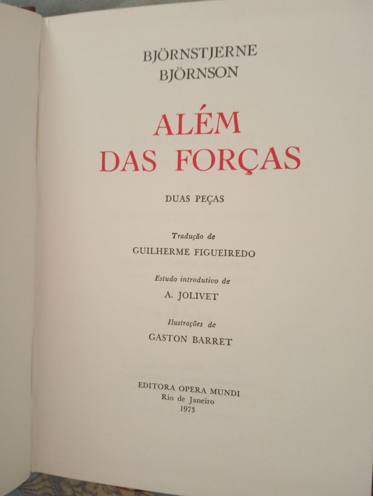 Além das forças Bjornstjerne Bjornson prêmio Nobel 1903