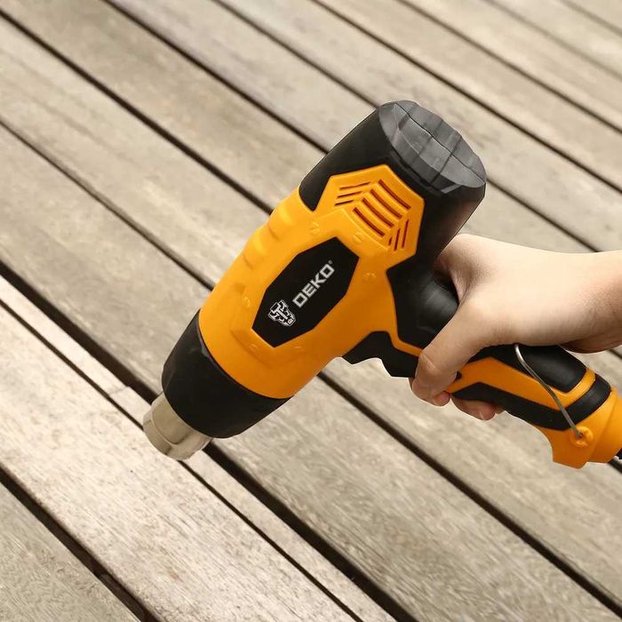 Технічний будівельний фен DEKO 2500Вт 300-600C 4 насадки кейс PL